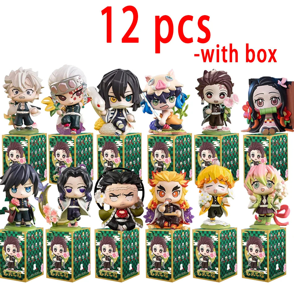 Demon Slayer Tanjiro & Nezuko Figure Blind Box – Anime Cartoon Statue Model Ornament, Creative Surprise Gift