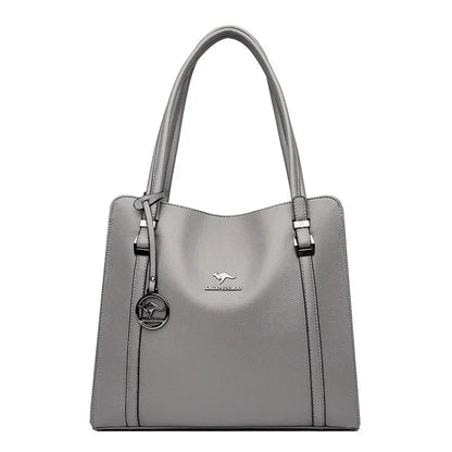 Luxury Women’s Leather Casual Tote Bag – High Quality Large Shoulder & Crossbody Handbag