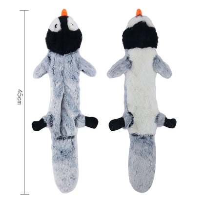 5-Pack Stuffingless Dog Toys – Funny Animal Plush Chew Toys with Squeakers & Crinkle for Dogs