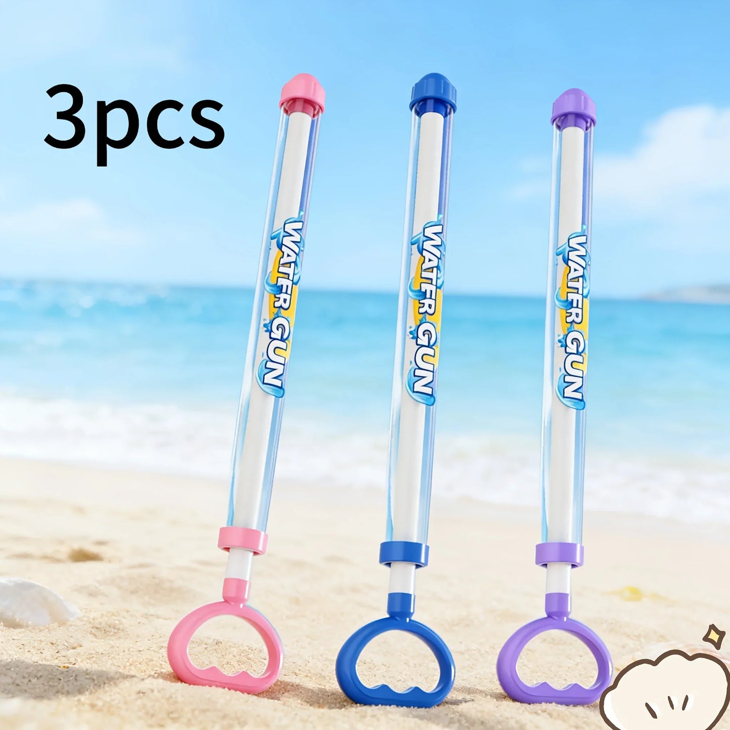 Pull-Back Water Spray Gun - 1/3/6-Piece Outdoor Water Toys for Kids, Pool, Lawn & Summer Splash Games