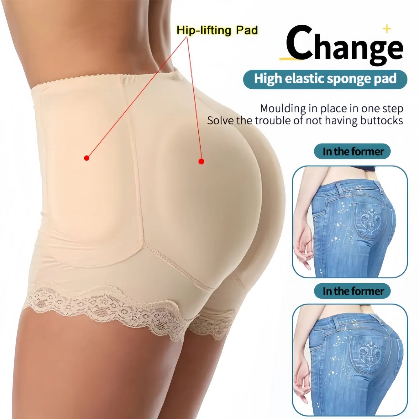 Women’s Body Shaper Panties – Padded Butt Lifter & Hip Enhancer Shapewear Briefs