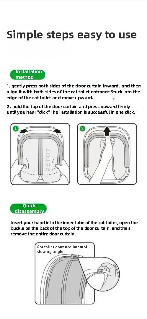 Petkit Smart Cat Toilet Curtain 2.0 – Magnetic Dustproof Litter Box Accessory, Compatible with MAX, MAX 2 & MAX Pro