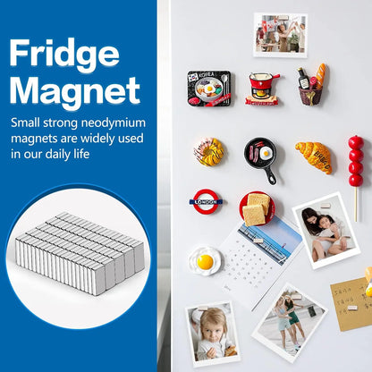 Super Strong Square Block Magnets Set - 20-100 PCS Powerful Neodymium Magnets for DIY & Refrigerator Use