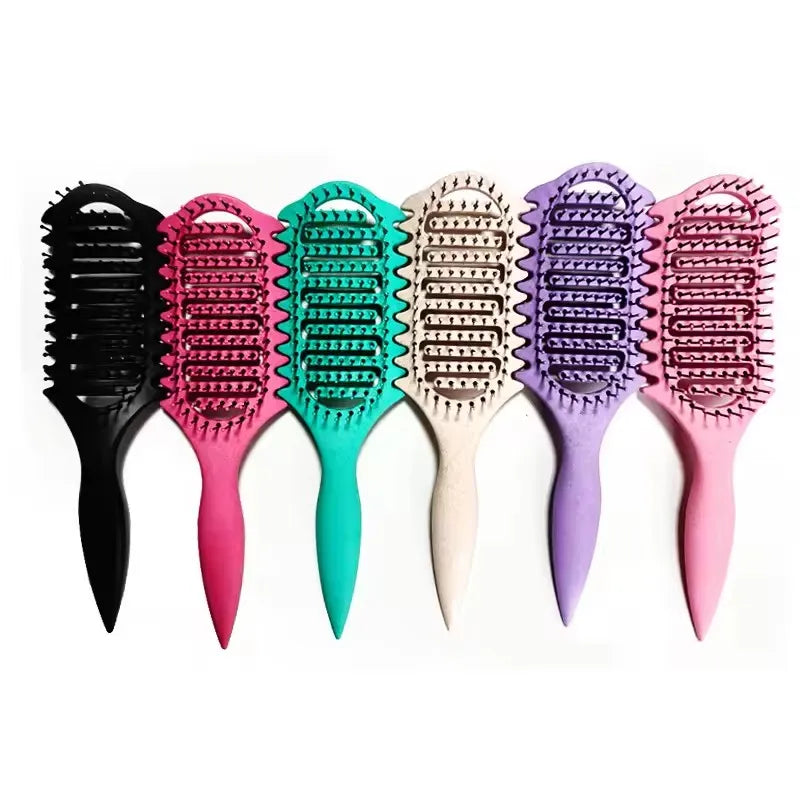 Curl Define Styling Brush - Hollow Detangling Comb for Wet Curly Hair Shaping & Styling