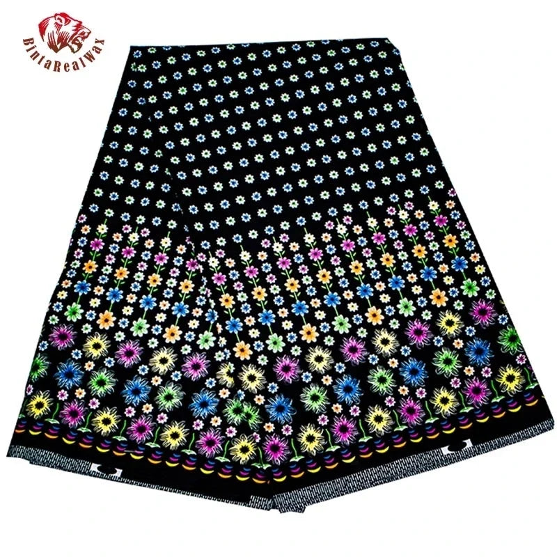 African Nigerian Batik Wax Print Fabric - High Quality Polyester Ankara Sewing Cloth A-7