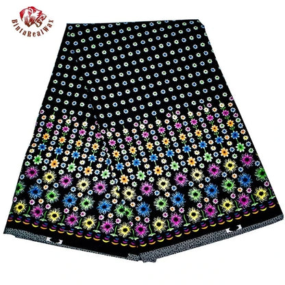 African Nigerian Batik Wax Print Fabric - High Quality Polyester Ankara Sewing Cloth A-7