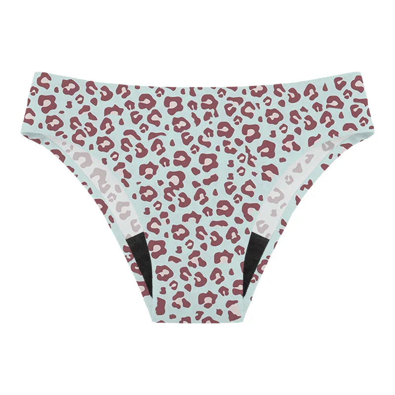 Teen Girls Seamless 4-Layer Leakproof Period Swim Bikini — Fast-Absorb Menstrual Beachwear