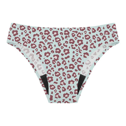 Teen Girls Seamless 4-Layer Leakproof Period Swim Bikini — Fast-Absorb Menstrual Beachwear