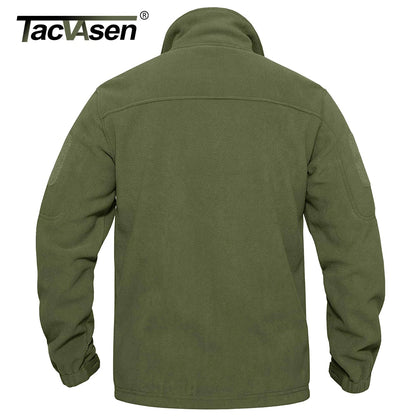 TACVASEN Men's Fleece Jacket - Warm Windproof Full Zip Outdoor Hiking Coat