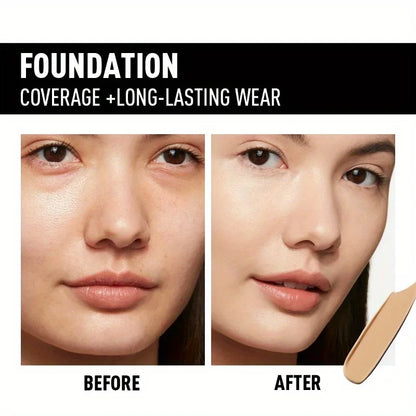 Full Coverage Concealer Foundation – Long-Lasting Waterproof Matte Finish for Natural Flawless Daily Makeup