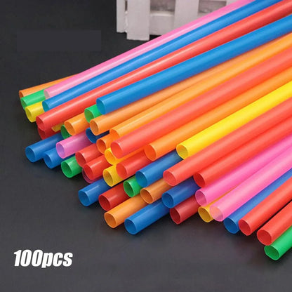 100pcs Thick Milkshake Straws - 210x11mm Boba Tea Smoothie Straws for Drinks, Cafes & Bar Beverage Accessories