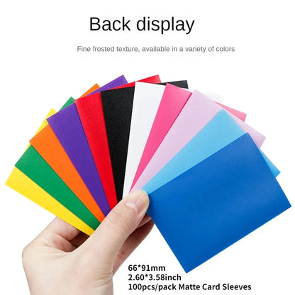 100PCS Matte Card Sleeves - 66x91mm TCG Trading Card Protectors for Pokémon, Tarot & Board Games