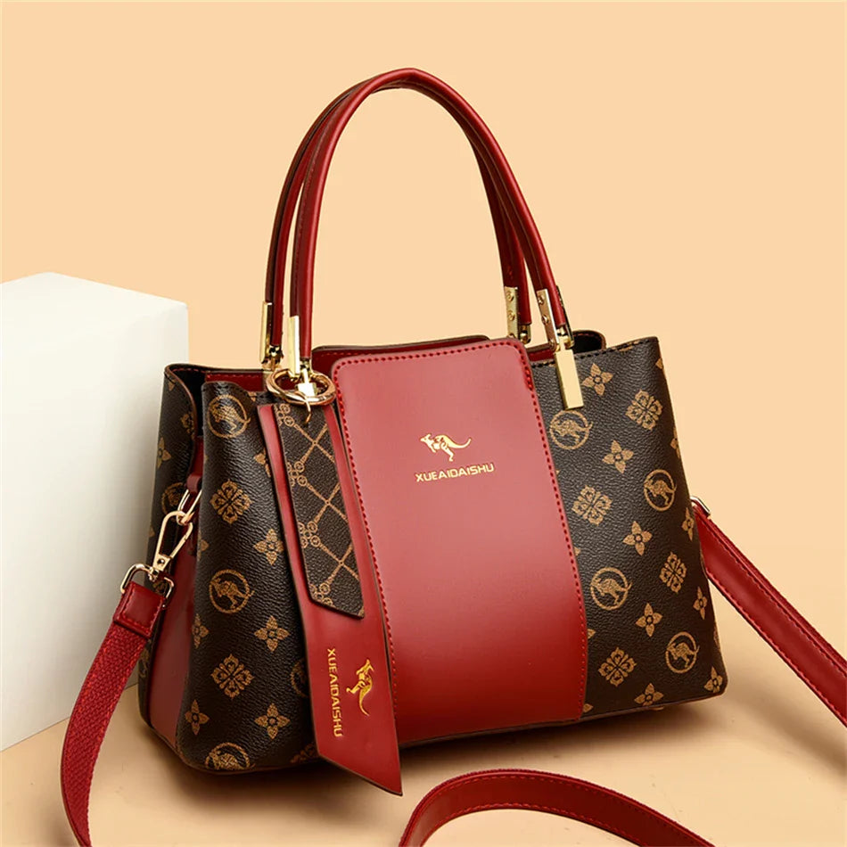 Luxury Women’s Leather Handbag – Large Capacity Shoulder & Crossbody Designer Bag