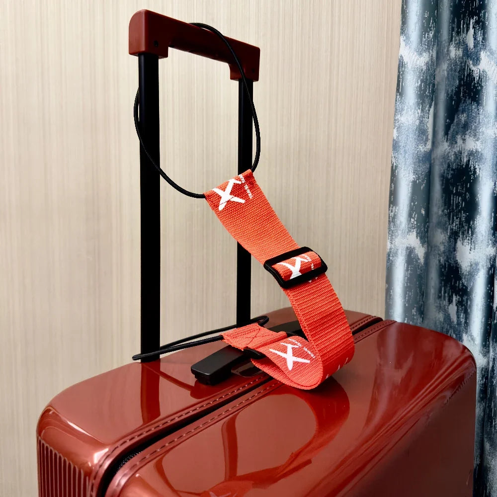 Aircraft Print Luggage Strap - Durable Nylon Suitcase Securing Belt
