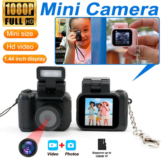 Y4000 Mini HD Camera - 1080P Portable Video Recorder with LCD Screen, Flash Light, Battery Dock & Retro Kids Digital Camera