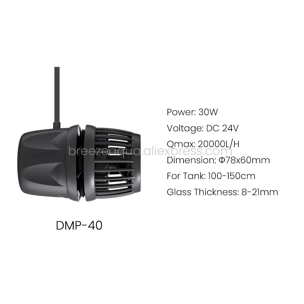 Jebao Jecod Smart Bluetooth Wavemaker Pump – Cordless App Control for Freshwater & Saltwater Aquariums (DMP-10/20/30/40)