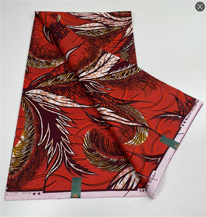 Original African Wax Print Fabric - 6 Yards 100% Cotton Nigerian Ankara Sewing Material
