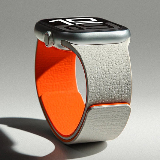 Silicone Magnetic Strap for Apple Watch - Adjustable Band for 49mm/46mm/45mm/44mm/42mm/41mm/40mm Series Ultra, SE & More