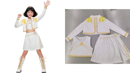 Girls Zoey Rumi Cosplay Costume – Kids Mira Outfit for Stage Performance, Halloween & Animated Movie Dress-Up