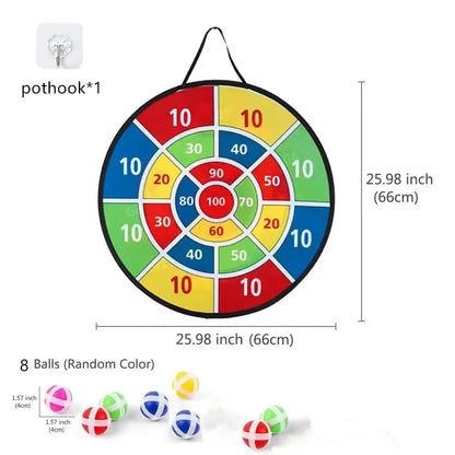 Kids Sticky Ball Dart Board Game - 74cm Interactive Educational Math Toy for Indoor & Outdoor Play
