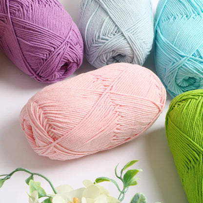 40-50g/Set 4ply Milk Cotton Knitting Yarn – Dyed Lanas for Crochet, Sweaters, Hats & Dolls, Affordable Craft Supplies