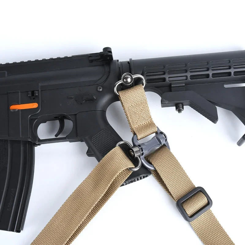 Adjustable MS4 Rifle Sling — QD Metal Swivel, 2-Point Tactical Nylon Strap for Airsoft, Hunting & Multi-Mission Weapon Use