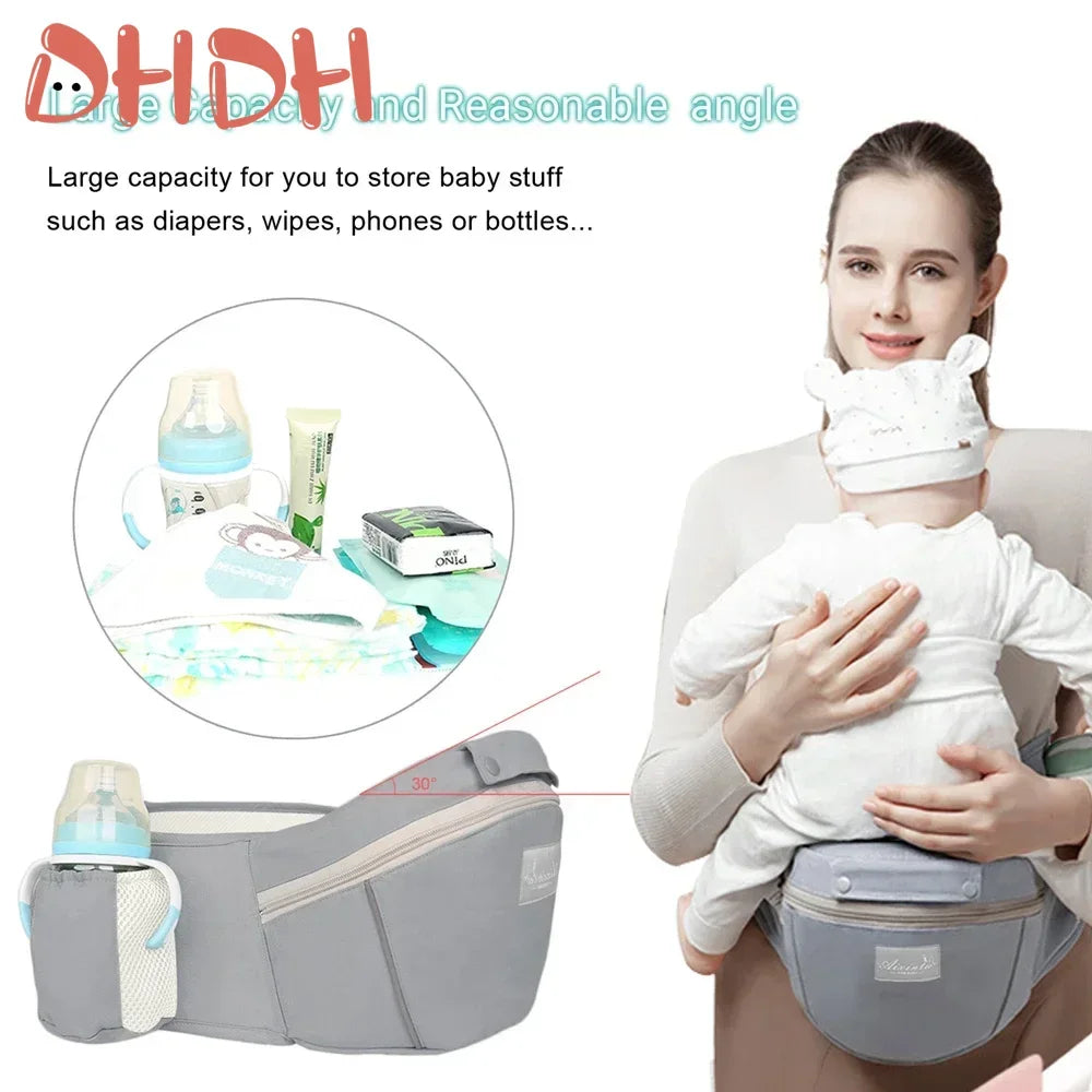 Adjustable Ergonomic Baby Carrier – 4 Seasons Universal Waist Stool Baby Carrying Bag, Portable Multifunctional Infant Sling Harness