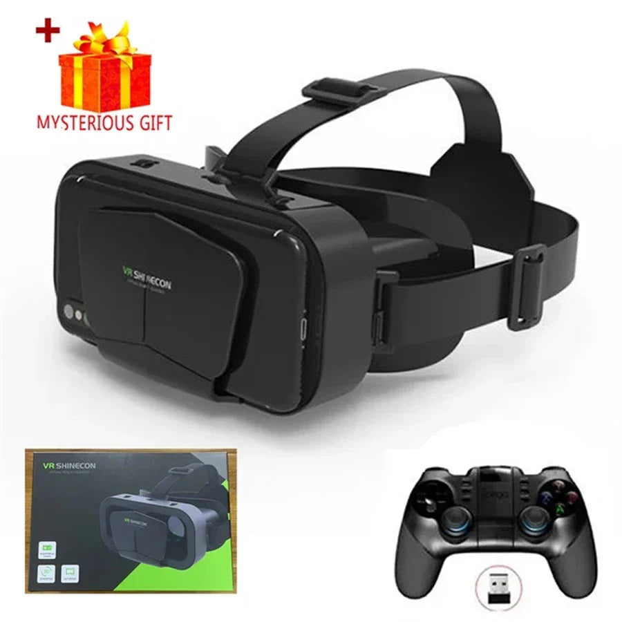 Shinecon 3D VR Glasses – Virtual Reality Headset with Controller for Smartphone Gaming