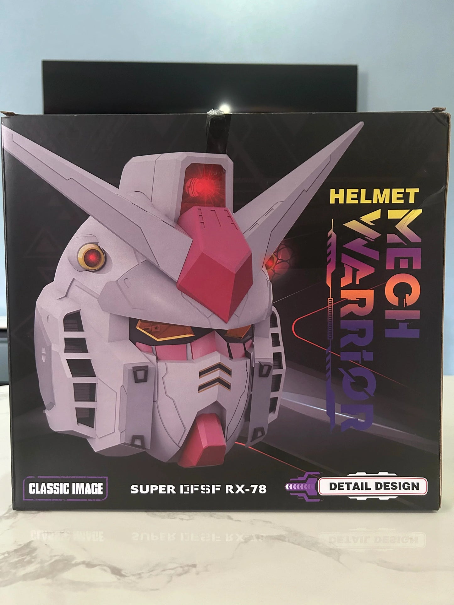 Vol.1 RX-78-02 Cyberpunk Helmet – 1:1 Mech Robot Mask with Touch Control Light, Cosplay Costume & Halloween Toy Gift for Kids