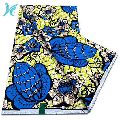 African Real Wax Print Fabric - 100% Cotton Ankara Sewing Material Wholesale Quality