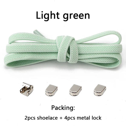 No-Tie Elastic Shoelaces – One Size Fits All Sneakers for Adults & Kids, Flat Tieless Shoestrings