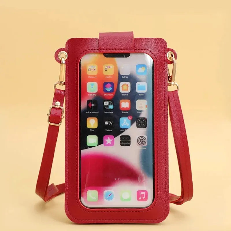Women's Soft Leather Wallet & Touch Screen Phone Purse – Crossbody Shoulder Bag Handbag
