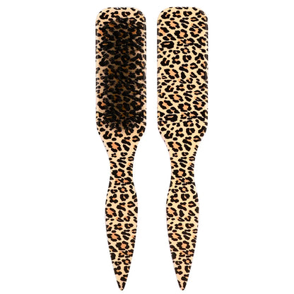 4Pc Boar Bristle Hair Brush Set - Slick Back Styling Tools for Ponytails, Buns, Baby Hair and Flyaway Control