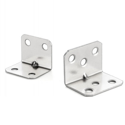 # 90 Degree Stainless Steel Corner Brackets - L-Shaped Braces for Wood Cabinets, Furniture & Shelves