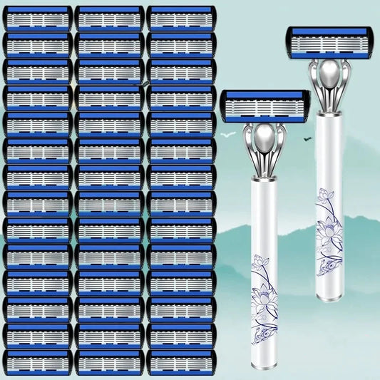 Classic 6-Layer Safety Razor – Manual Shaver for Men’s Shaving & Women’s Hair Removal