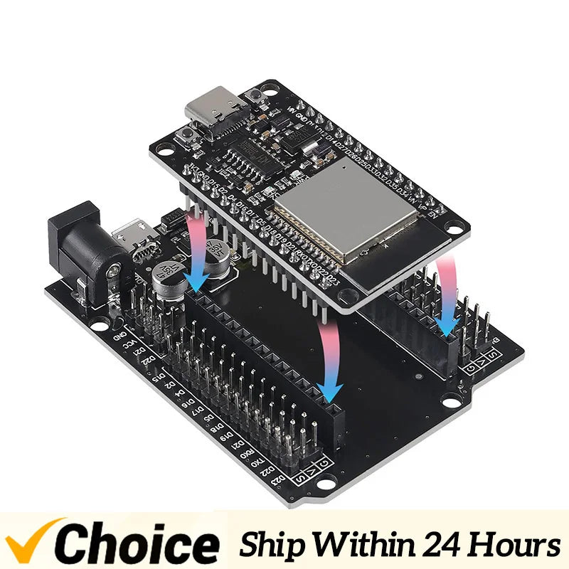 ESP32-DevKitC-32 Development Board - CH340C WiFi & Bluetooth Dual-Core Microcontroller Expansion Board