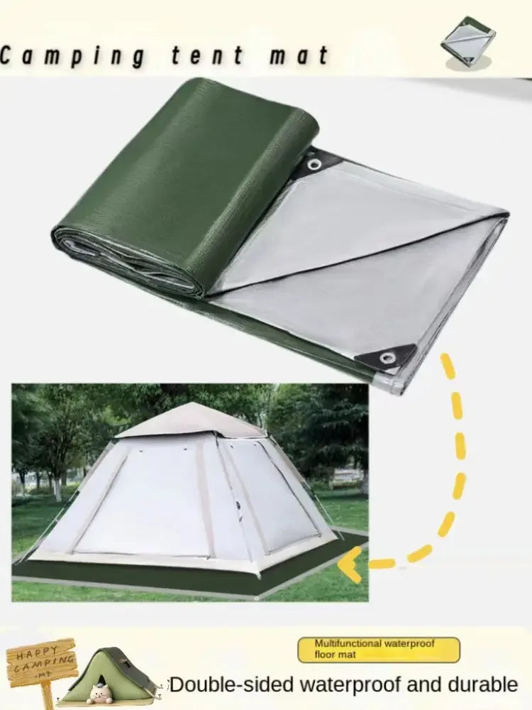 Outdoor Waterproof Camping Mat: Thick Picnic Beach Floor Cloth - Moistureproof Under-Tent Mat, Portable Equipment for All-Weather Adventures