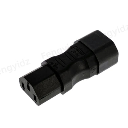 IEC 320 C14 to C13 Adapter - 3-Pin 90-Degree Right-Angle AC Power Extension Converter