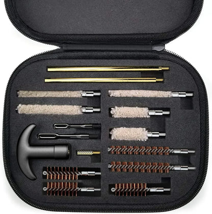 16PCS Tactical Gun Cleaning Kit – Universal Brass Rod for Handgun & Pistol Barrel Cleaning (.22/9mm/.40/.357 Caliber)