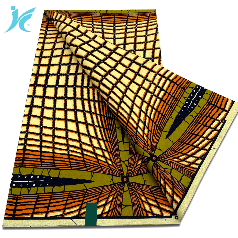 2026 African Real Wax Fabric - 100% Cotton Nigerian Ankara Dutch Batik Sewing Cloth