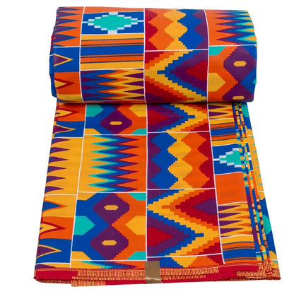 African Ankara Wax Fabric - Real Cotton Diamond Print for Party Dress & DIY Sewing