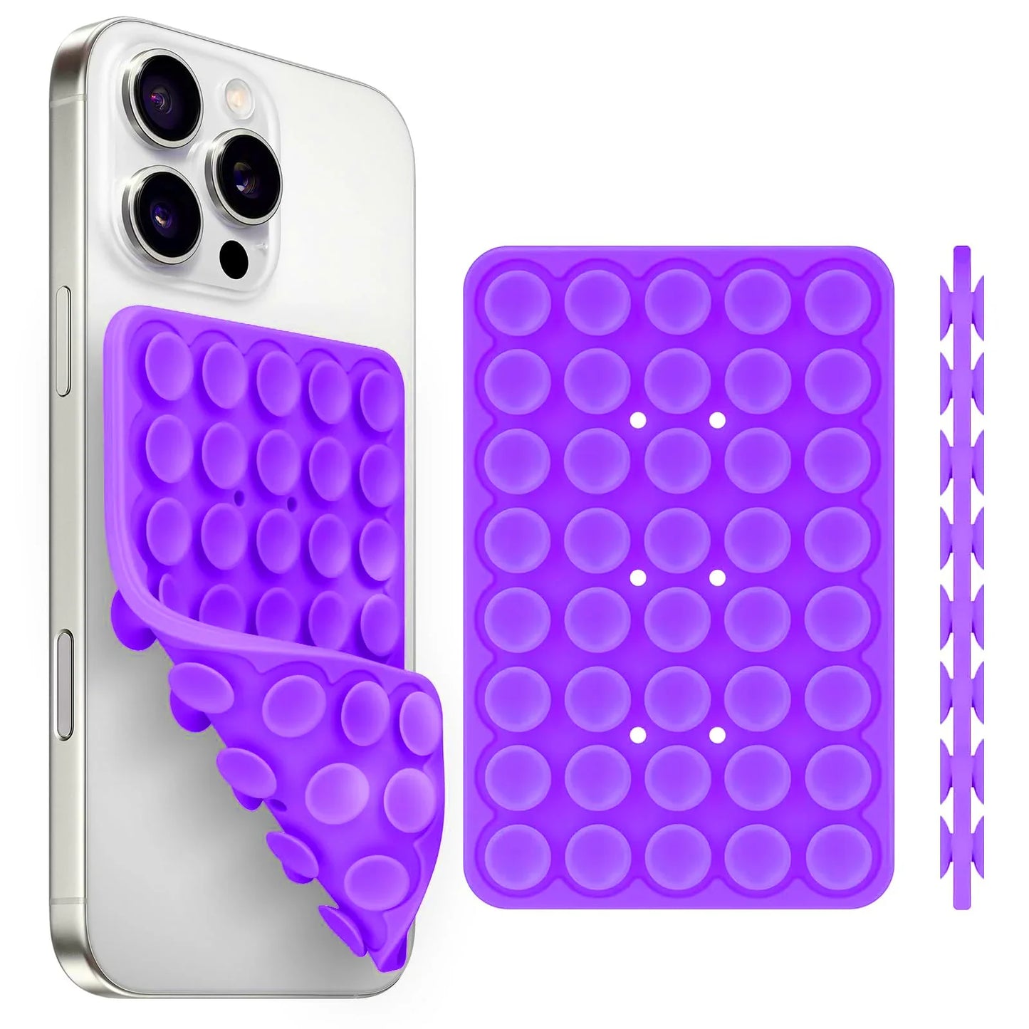 Silicone Suction Cup Phone Holder – Double-Sided, Anti-Slip Mobile Mount, Detachable Rubber Pad for Smartphones