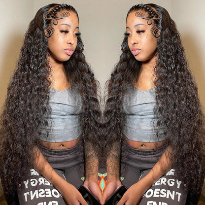 Curly HD Lace Front Wig – 100% Human Hair 13x6 Lace Frontal Deep Wave & Water Wave Wig, Affordable Wigs for Women
