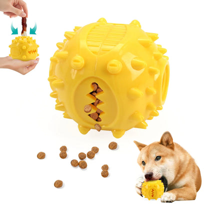 Dog Chew Sound Ball Toys - Interactive Treat Dispensing Teeth Cleaning & Training Pet Toy