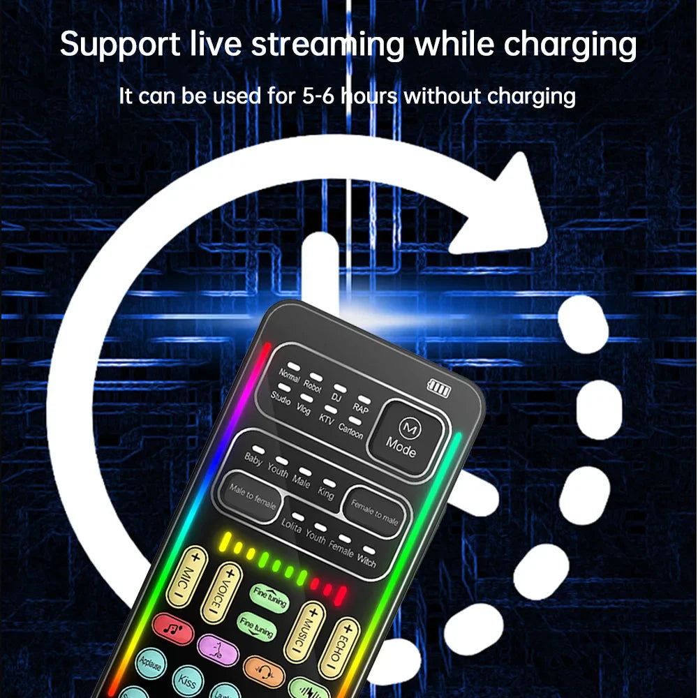 New i9 Portable Handheld Voice Changer – Mini Sound Card with 8 Multi-Functional Sound Effects