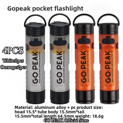 MOUNTAINHIKER LED Pocket Hat Clip Flashlight – Portable Rechargeable Clip-On Light for Camping & Outdoor Use