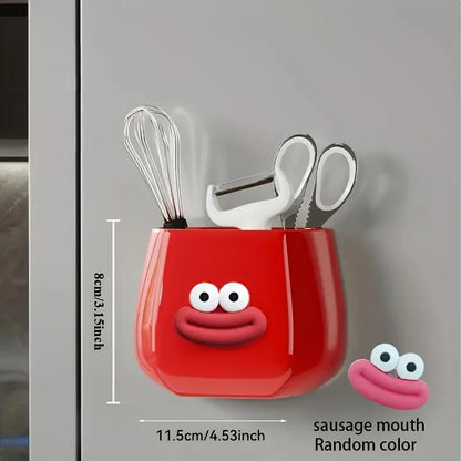 Magnetic Desktop Storage Box - Multi-Functional Pen Holder & Organizer for Home Office Kitchen Bathroom