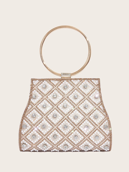 Women’s Rhinestone Diamond Evening Bag – Bridal Clutch Purse for Party, Wedding & Special Occasions