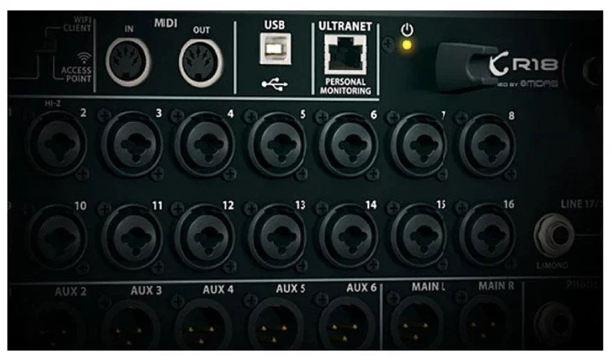 Air 1:1 XR12/XR16/XR18 Rack Mount Digital Mixer – Professional WiFi DSP Audio Mixer for DJ & Studio, USB Recorder Built-in