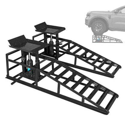 5 Ton Steel Vehicle Lift Ramps - CE Certified Adjustable Hydraulic Car Ramps for Auto Repair & Lifting Equipment
